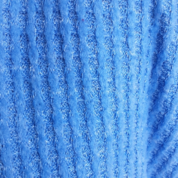 Out from Under Urban Outfitters Blue Textured Button Front Boho Top. - Picture 3 of 9